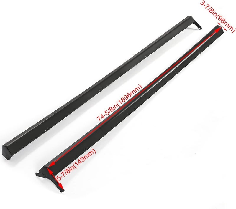 Kojem Pair Side Skirt Body Kit Replacement Compatible with 2001-2005 Honda Civic 2/4 Doors Coupe & Sedan Rocker Panel Guard Extension RS Style Unpainted PP Black - Image 3